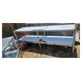 89 x 22 x 33 Galvanized Table