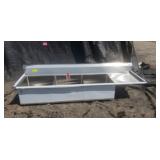Stainless Steel 3 Compartment Sink w/ 24" Right