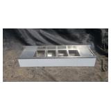 18"X72" Underbar Sink w/ Legs 4 Compartment Two