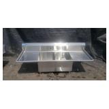 Stainless Steel 2 Compartment Sink w/ & Dual 18"