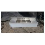 18"X60" Underbar Sink w/ Legs 3 Compartment Two