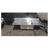 Stainless Steel 2 Compartment Sink w/ & Dual 18"