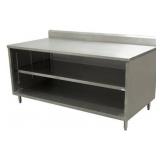 24" X 72" Stainless Steel Cabinet Base Chef Table