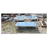 55.5 X 24 x 33  Galvanized Table