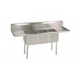 Stainless Steel 3 Compartment Economy Dual 15" DB