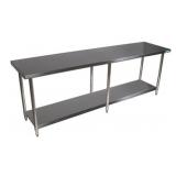 18 Gauge Stainless Steel Work Table W/Undershelf