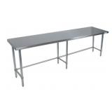 16 Gauge Stainless Steel Work Table Open Base