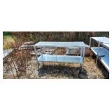 55.5 x 18 x 33 Galvanized Table