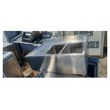 2 Sink Stainless Under Bar Sink 36