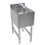 18"X15" STAINLESS STEEL UNDERBAR DUMP SINK W/