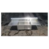 Stainless Steel 2 Compartment Sink w/ & Dual 18"