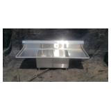 Stainless Steel 2 Compartment Sink w/ & Dual 18"