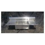 Stainless Steel 2 Compartment Sink w/ & Dual 18"