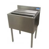 30"X 18" ICE BIN & LID W 18 GAUGE STAINLESS STEEL