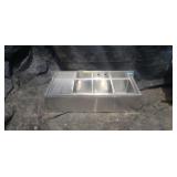 18"X36" Underbar Sink w/ Legs 2 Compartment Left