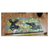 54x30 in Deer Wall Art, removable metal art