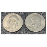 2-1974 Eisenhower Dollars