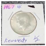 1967 40% Silver Kennedy Half Dollar