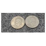 2-1974 Eisenhower Dollars