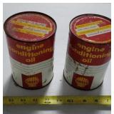 2 Full metal cans of Shell engine conditioning