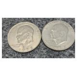 2-1972-D Eisenhower Dollars