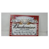 16x13 in metal Budweiser sign 2001