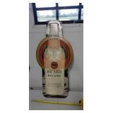 35x17 in metal Bacardi silver Sign