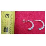 Sterling Silver. 925 Opal Earrings RGE