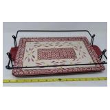 New Temp-tations Old World CRANBERRY serving tray