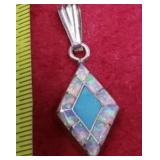 Native American Sterling silver Inlaid Turquoise