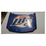 Miller Lite Metal car hood ,2004 , 29x24 inches