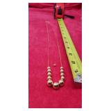 14k Italy  solid gold pearls necklace graduated