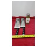 2 New Richardson Sheffield Santoku knives, and