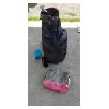Golf club bag, shoes mens 12, 2 clubs rt hand