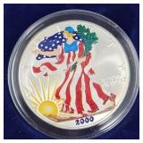 2000 first, silver dollar of the millennium