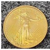 1999 $5. American Eagle Gold Coin 1/10 oz.