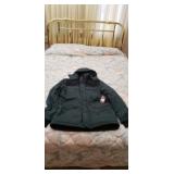 Tags on Swiss tech Medium coat