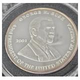 2001 presidential election silver proof .999 pure