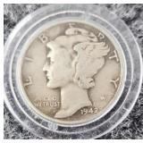 1942 Mercury Dime
