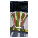 Vintage Summertime Rainbow Striped ice bucket
