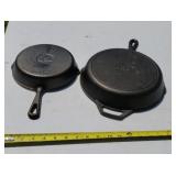 Lodge and Ozark trail cast Iron skillets