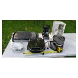Grill, mixer, waffle maker, coffee pots