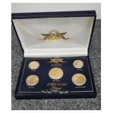 1999 24k gold plated United States coin set