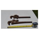 Dunlap and Tremont pipe wrenches