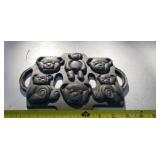 Cast Iron Pan Teddy Bear Corn Bread Cookie Mold