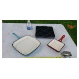 Cast Iron skillets , scone pan