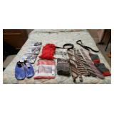 New ice cleats, lake shoes xl, union suits 2 xl,