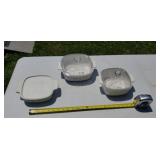 Country cottage casserole dishes w lides