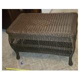 Wicker Foot Stool With Compartment