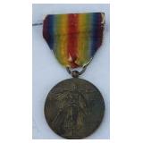 WWI Victory medal with France ribbon clasp bar